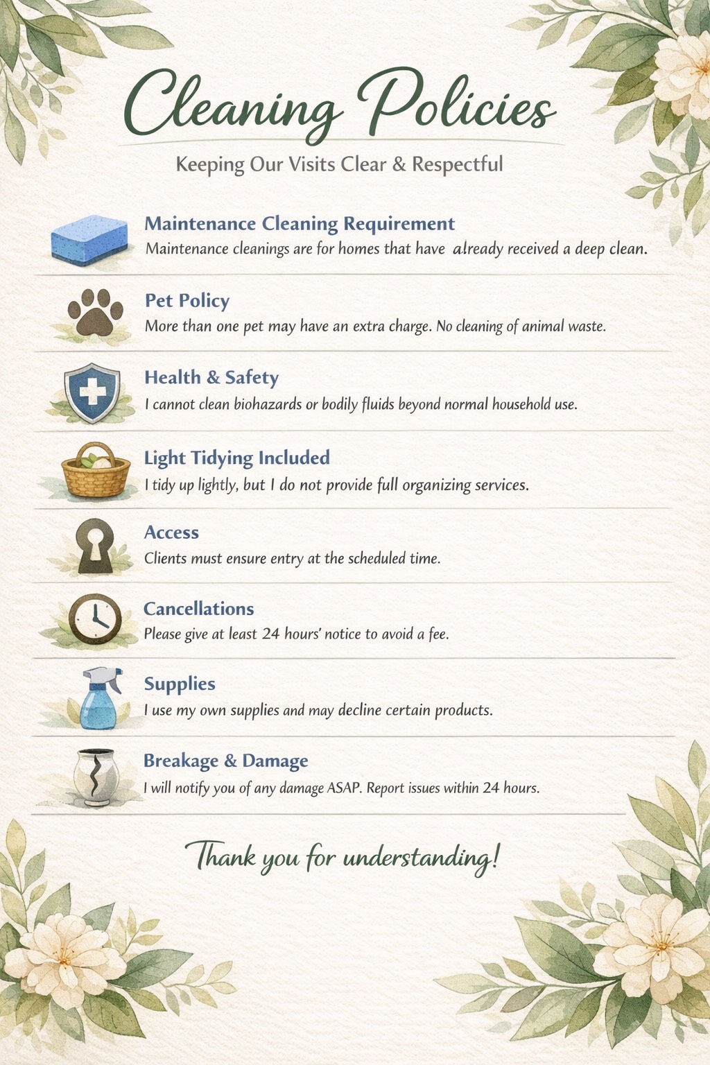 Cleaning Policies